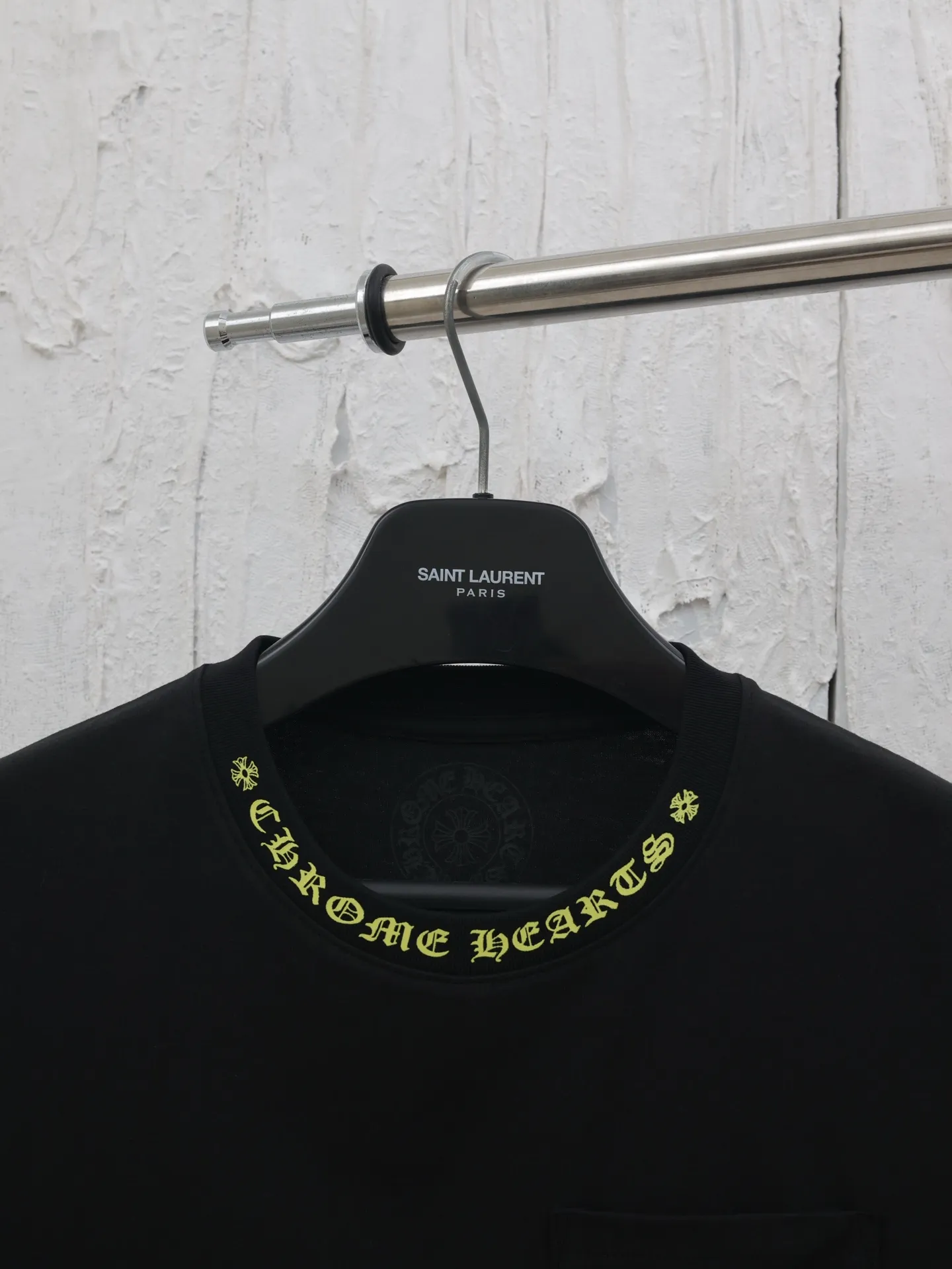 🅿️280 Chrome Hearts*/Chrome Hearts 25 new style Sanskrit letter printed short-sleeved T-shirt with collar Size: S/M/L